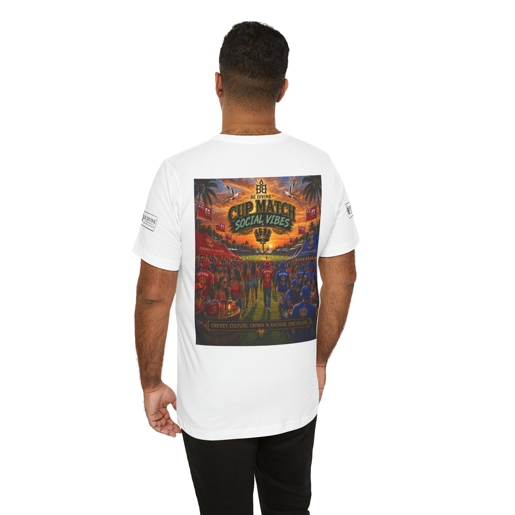 BE DIVINE™ Cup Match Social Vibes Tee – Crown 'N Anchor Edition