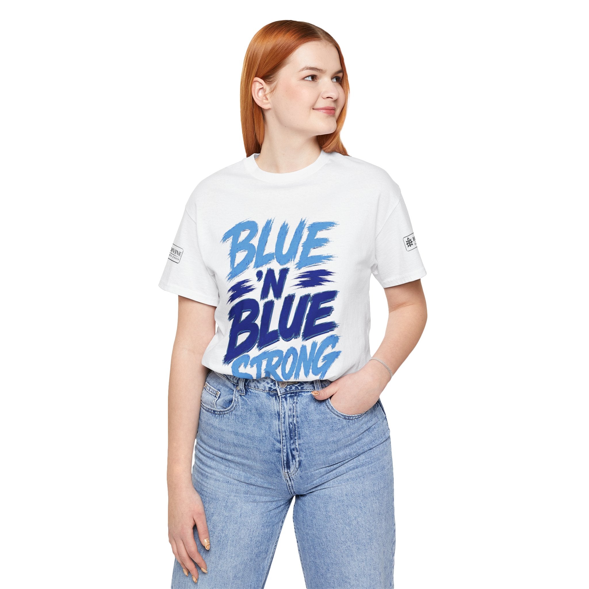 BE DIVINE™ Blue 'N Blue Strong Tee – Let's Gooo Baby Blue 'N Blue Edition