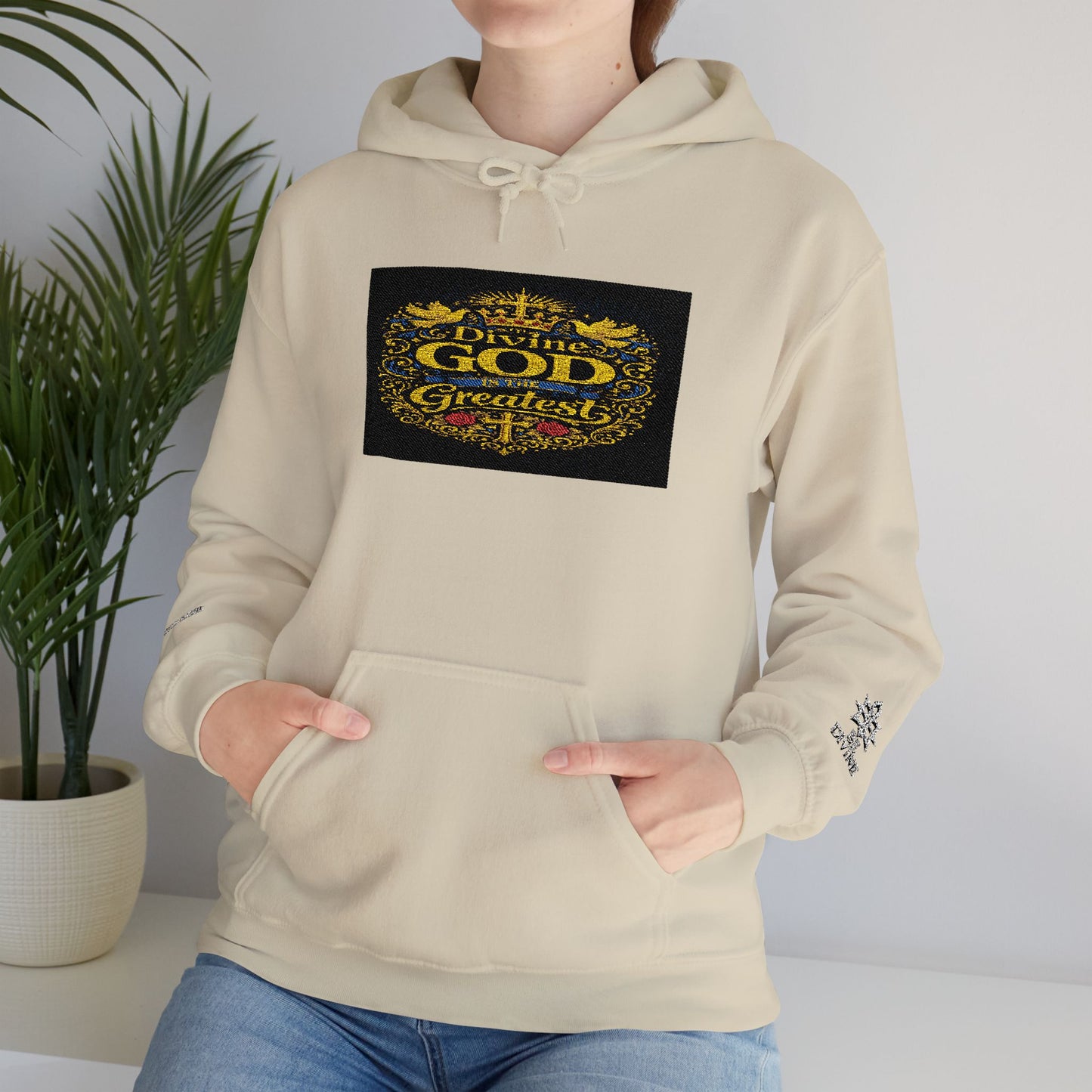 BE DIVINE™ “Divine God Is the Greatest” Embroidered Unisex Hoodie