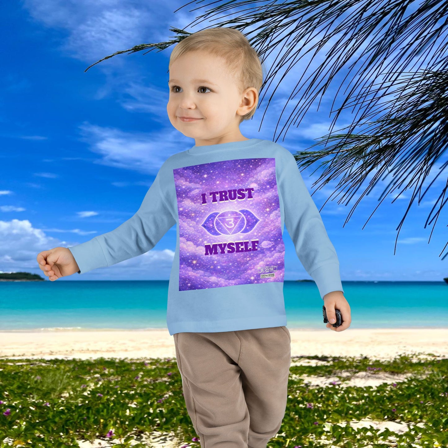 BE DIVINE™ Third Eye Chakra Toddler Long Sleeve Tee | Intuition & Inner Wisdom Shirt