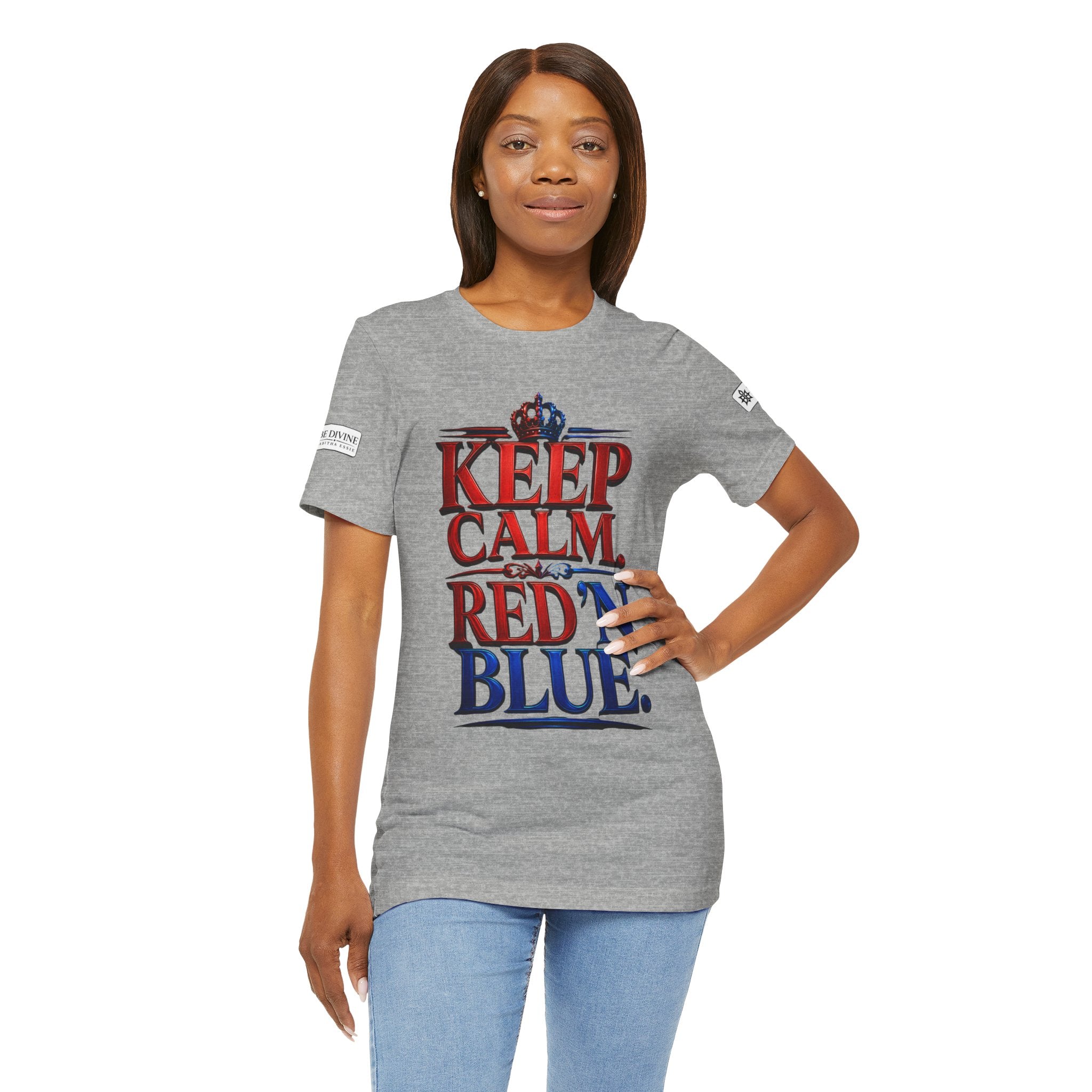 BE DIVINE™ Keep Calm. Red ’N Blue. Tee