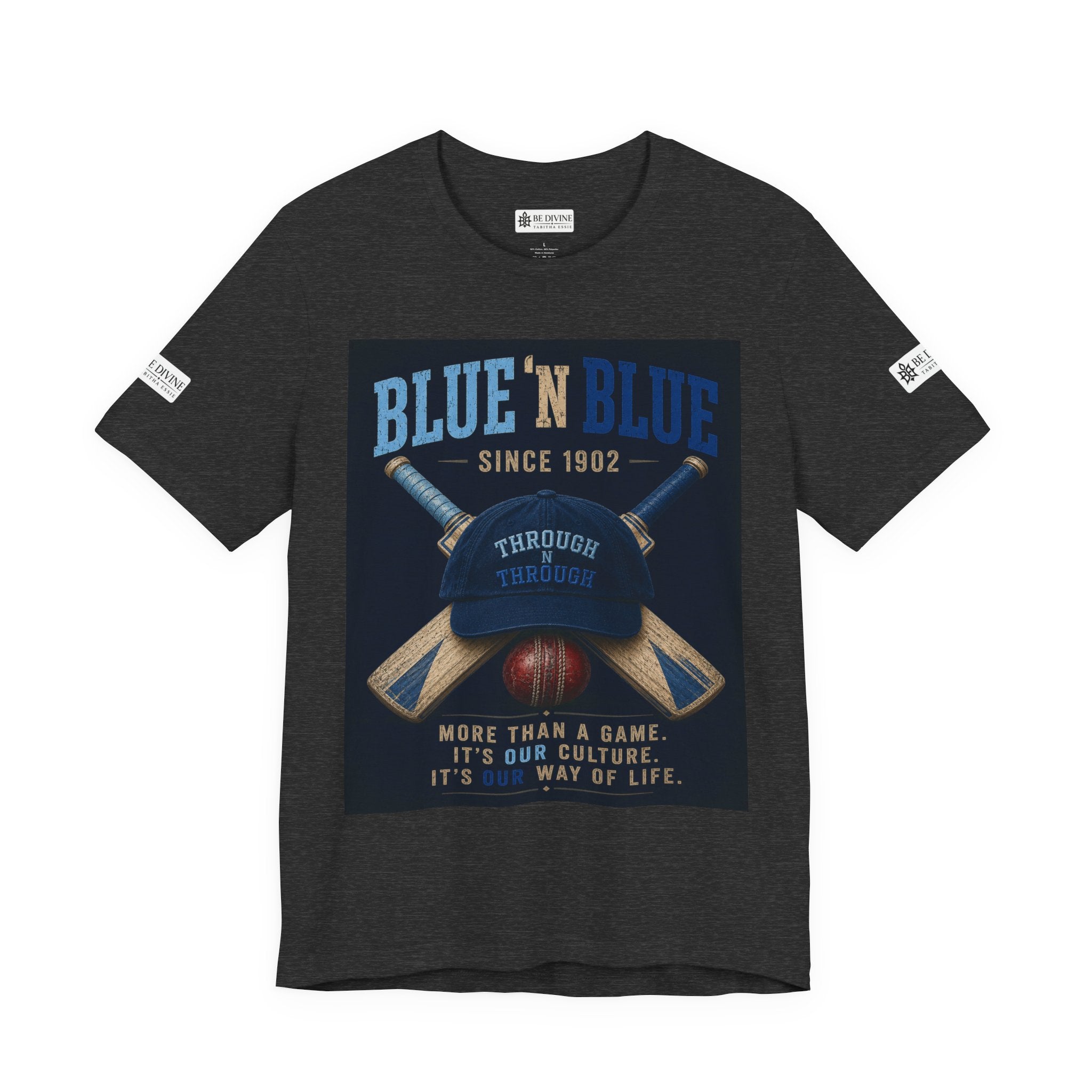 BE DIVINE™ Blue 'N Blue Since 1902 – Through 'N Through Heritage Tee
