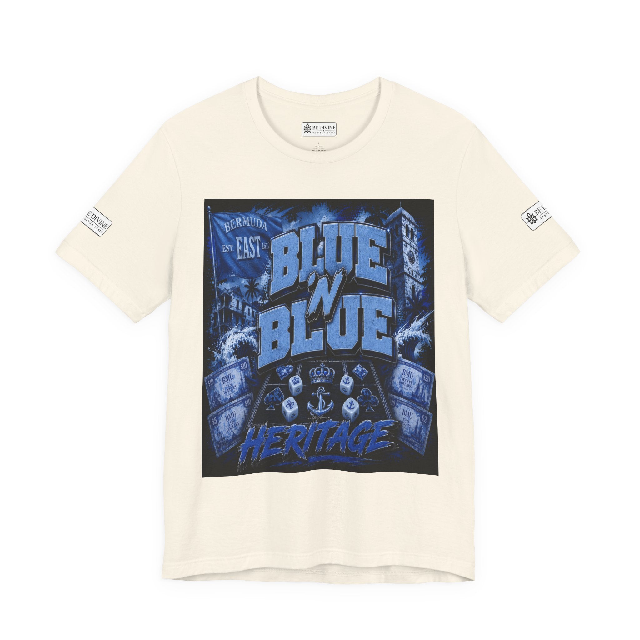 BE DIVINE™ Blue 'N Blue Heritage – I'm Here For Crown & Anchor Tee