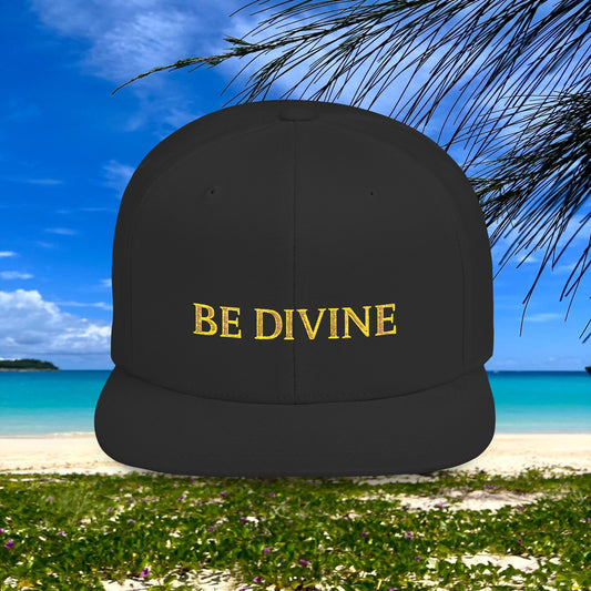BE DIVINE™ Premium Snapback Cap – Embroidered Gold