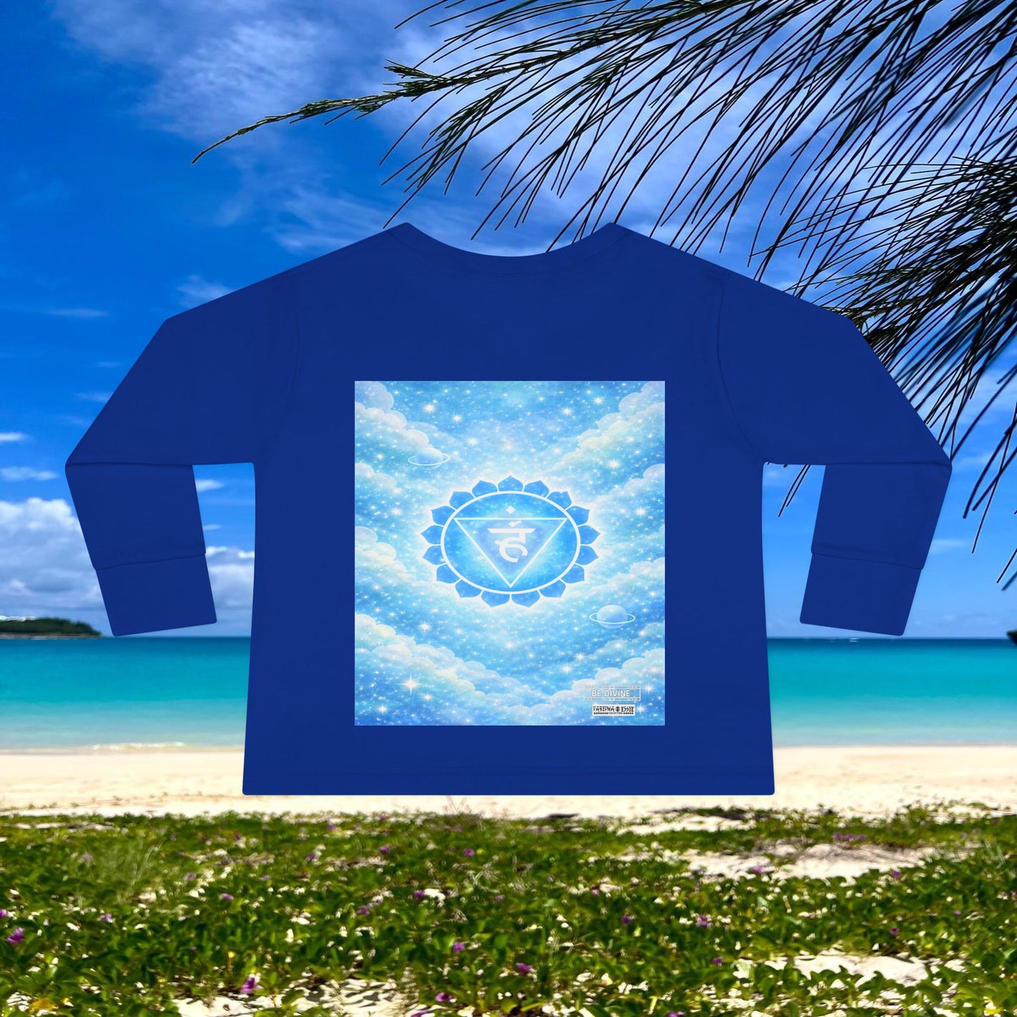 BE DIVINE™ Throat Chakra Toddler Long Sleeve Tee | Communication & Self-Expression Shirt