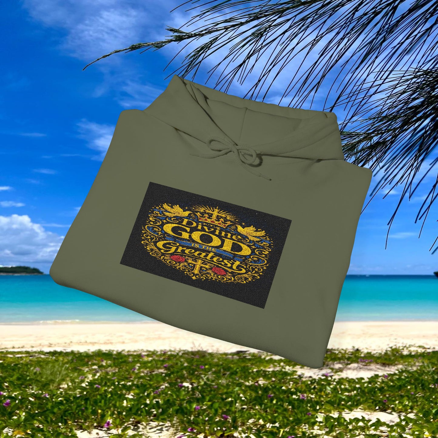 BE DIVINE™ “Divine God Is the Greatest” Embroidered Unisex Hoodie