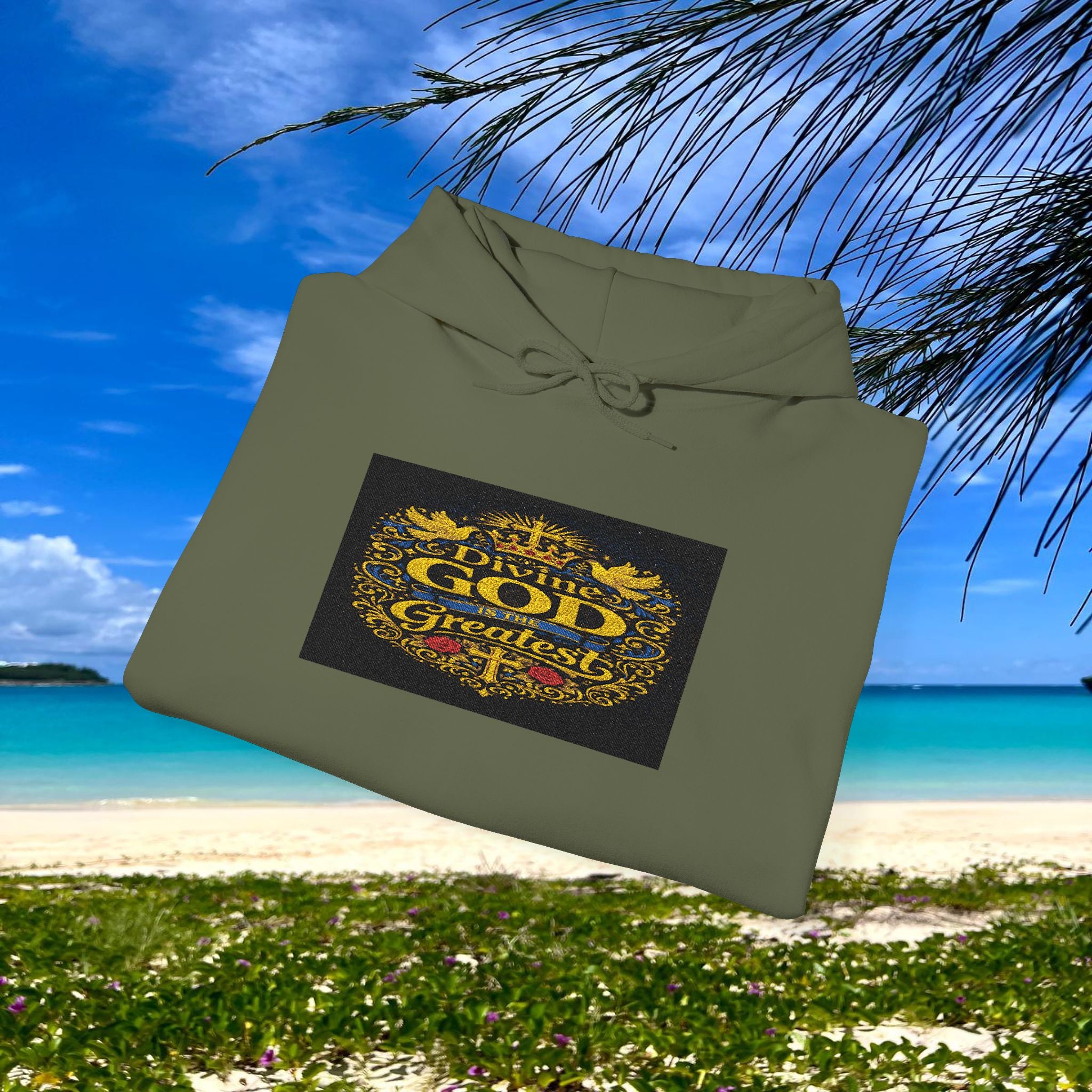BE DIVINE™ “Divine God Is the Greatest” Embroidered Unisex Hoodie