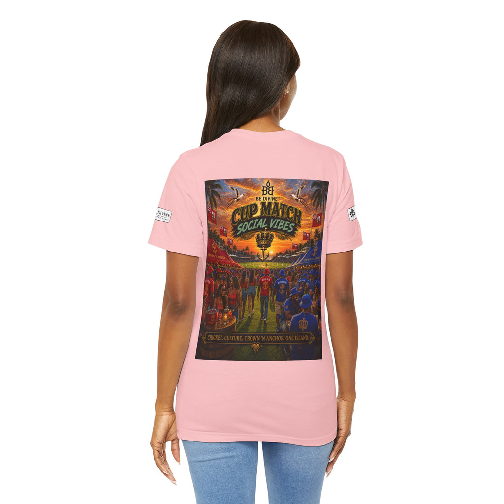 BE DIVINE™ Cup Match Social Vibes Tee – Crown 'N Anchor Edition
