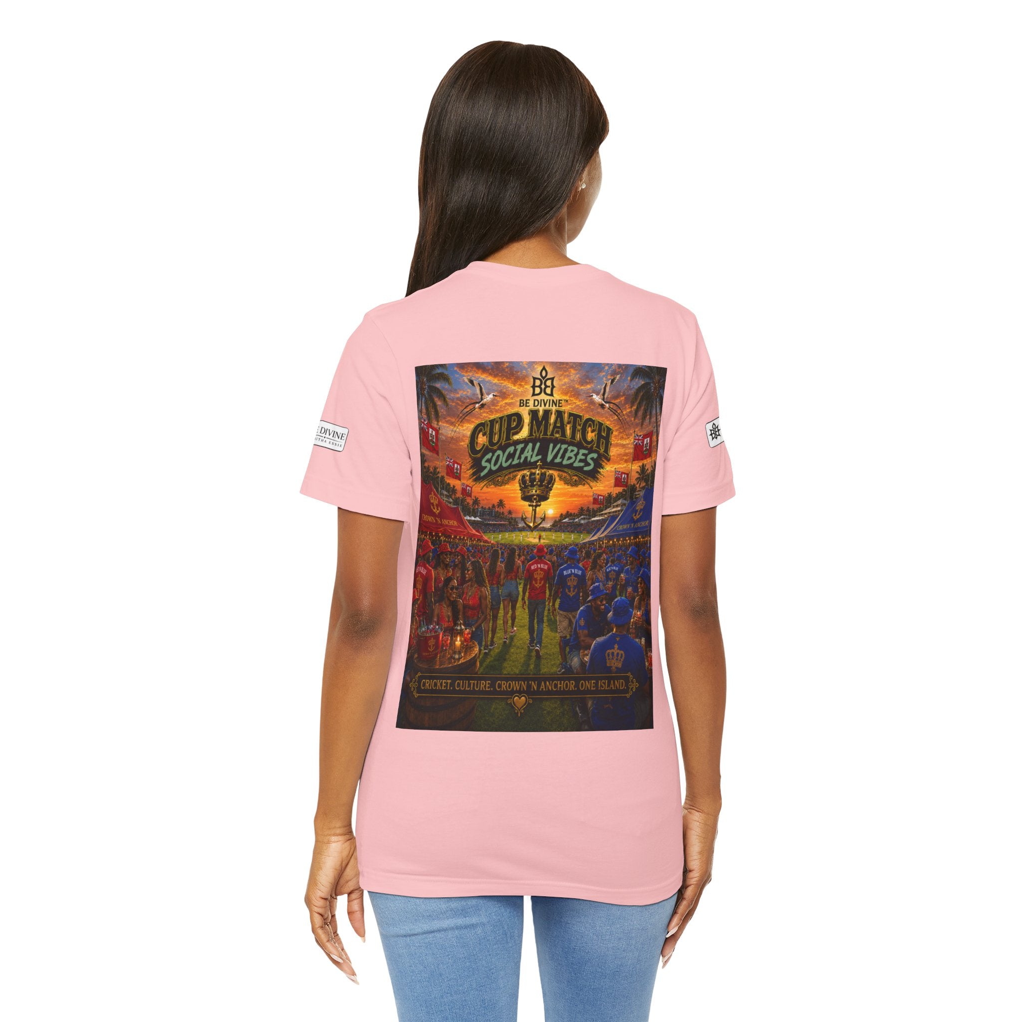 BE DIVINE™ Cup Match Social Vibes Tee – Crown 'N Anchor Edition