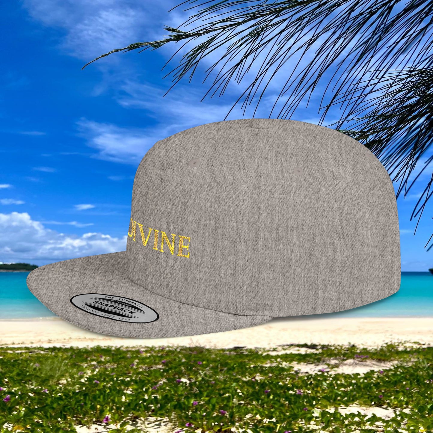 BE DIVINE™ Premium Snapback Cap – Embroidered Gold