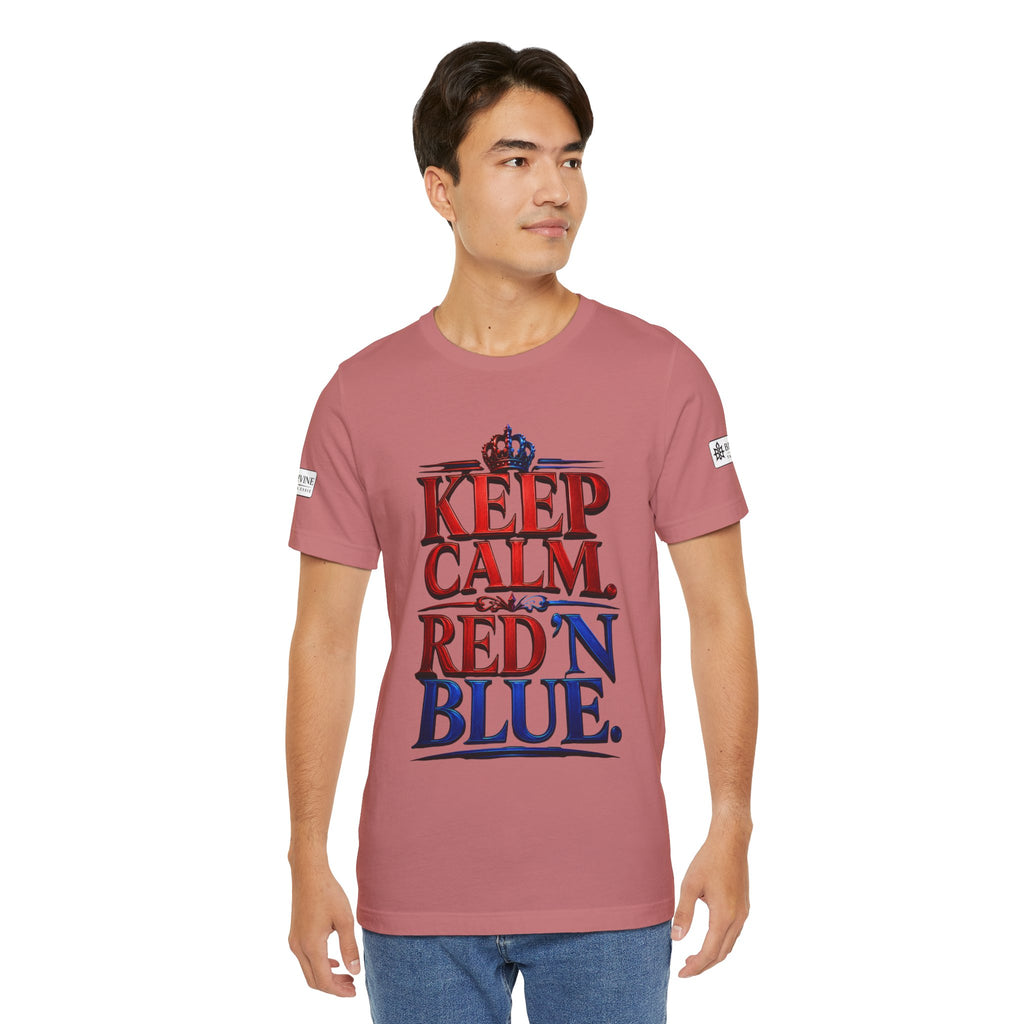 BE DIVINE™ Keep Calm. Red ’N Blue. Tee