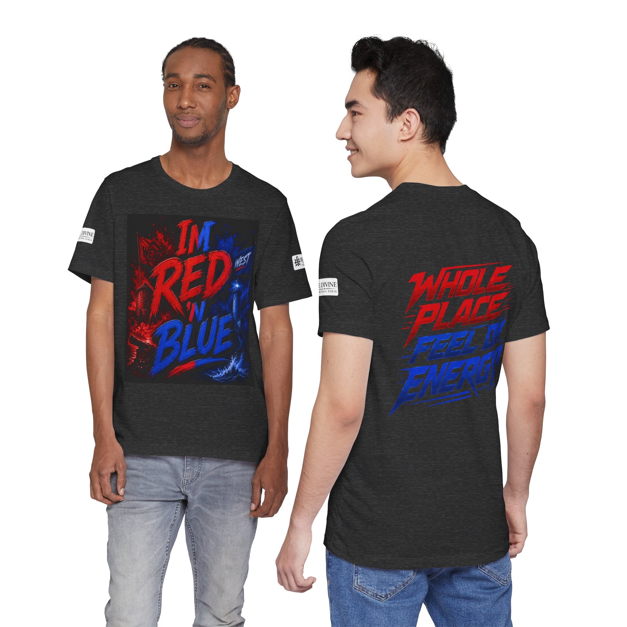 BE DIVINE™ I’m Red ’N Blue Energy Tee