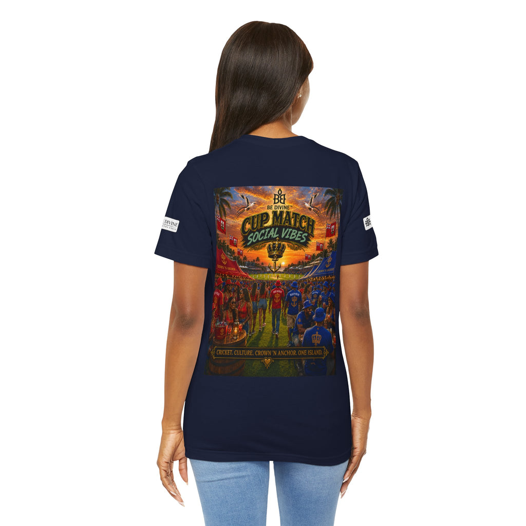 BE DIVINE™ Cup Match Social Vibes Tee – Crown 'N Anchor Edition