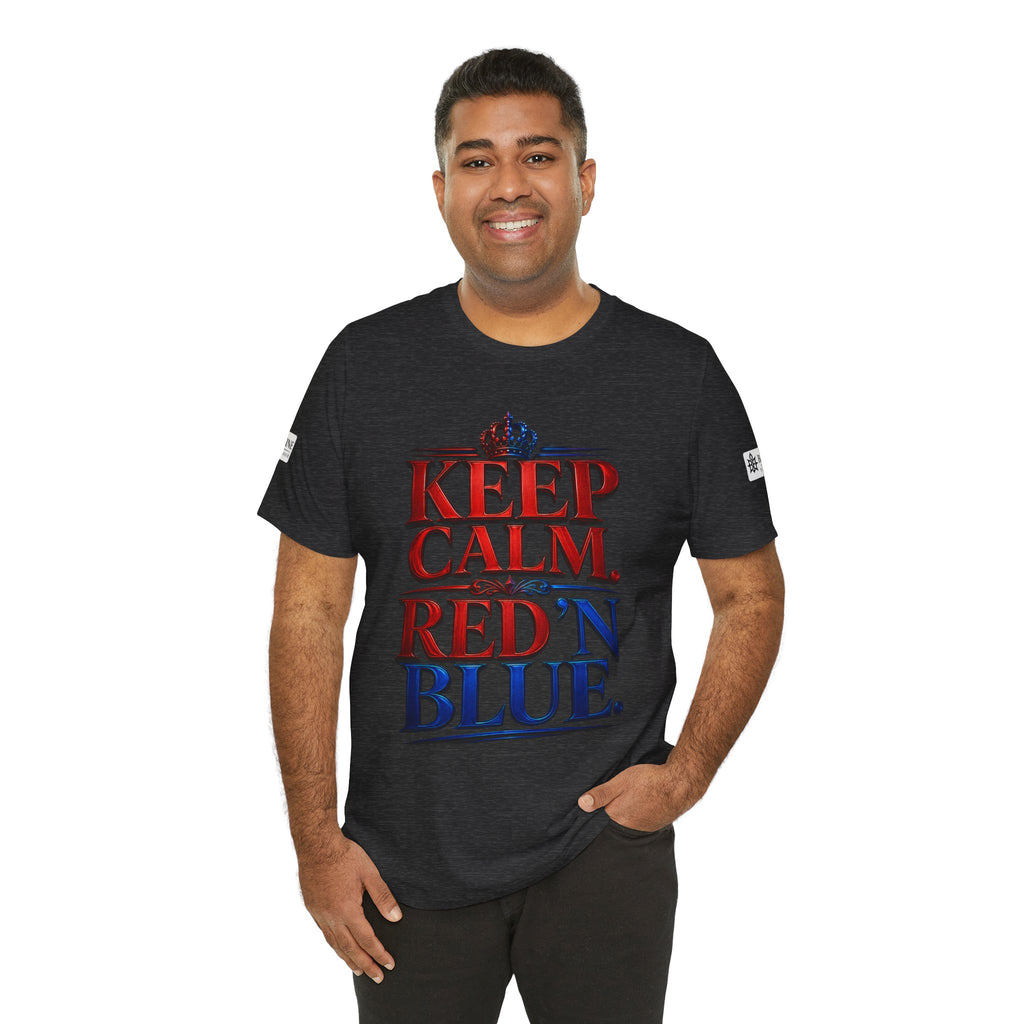 BE DIVINE™ Keep Calm. Red ’N Blue. Tee