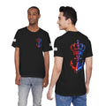 BE DIVINE™ Premium Minimal Crown 'N Anchor T-Shirt – Red 'N Blue Edition