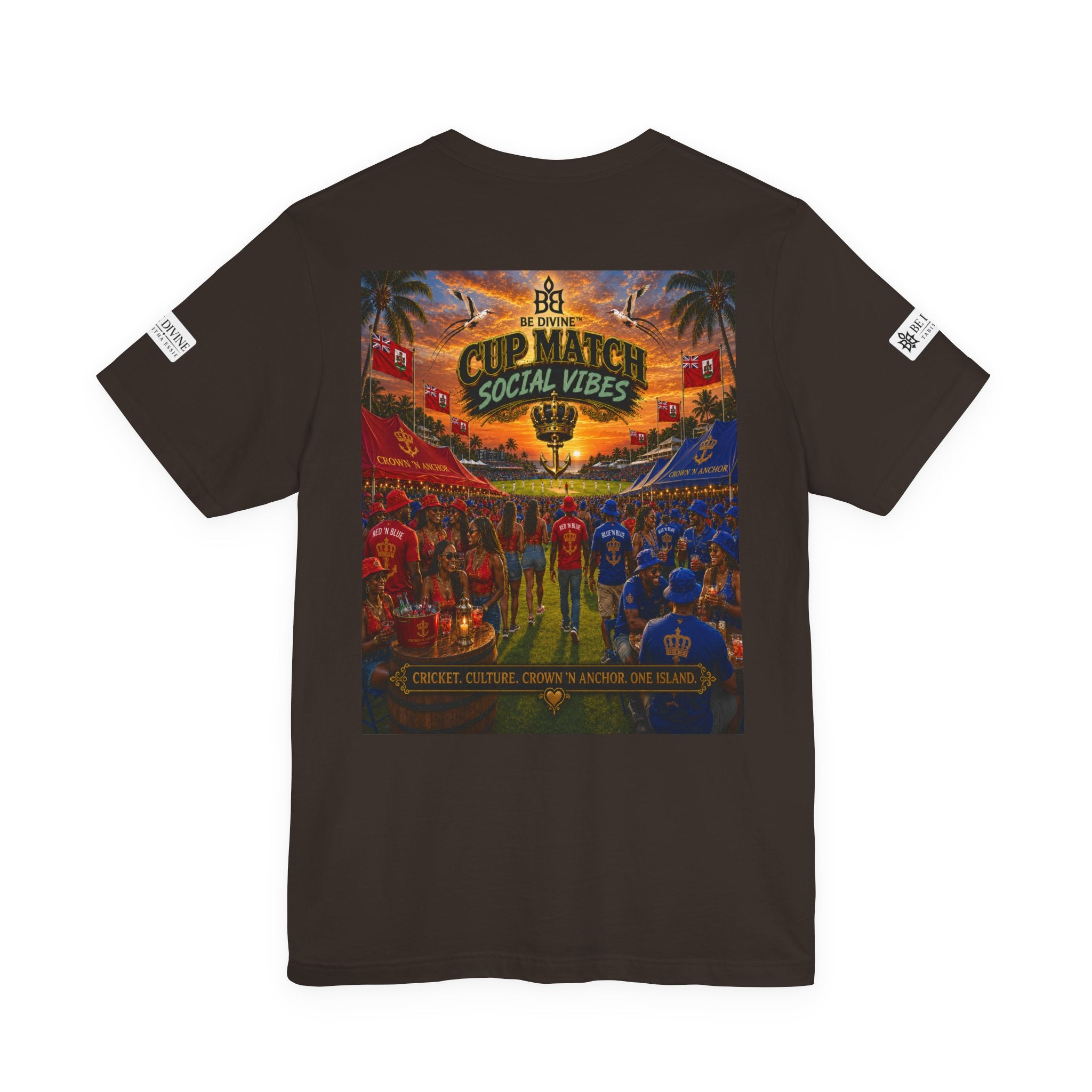 BE DIVINE™ Cup Match Social Vibes Tee – Crown 'N Anchor Edition
