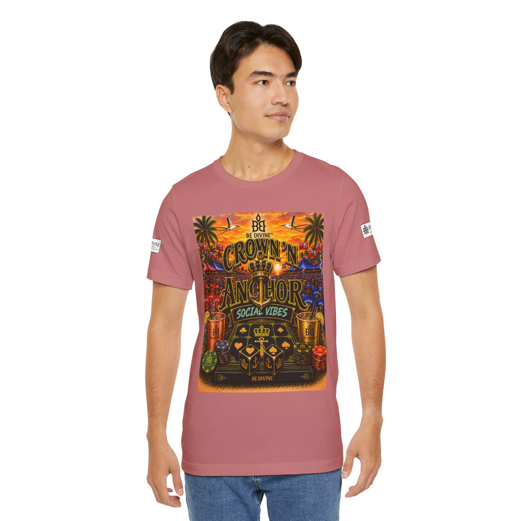 BE DIVINE™ Cup Match Social Vibes Tee – Crown 'N Anchor Edition