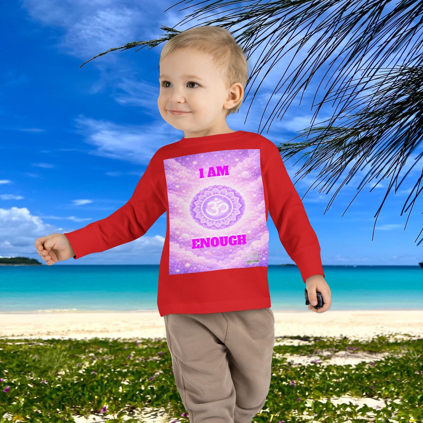 BE DIVINE™ Crown Chakra Toddler Long Sleeve Tee | Worthiness & Inner Peace Shirt