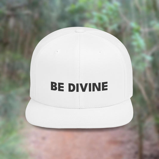 BE DIVINE™ Premium Snapback (Black on White)