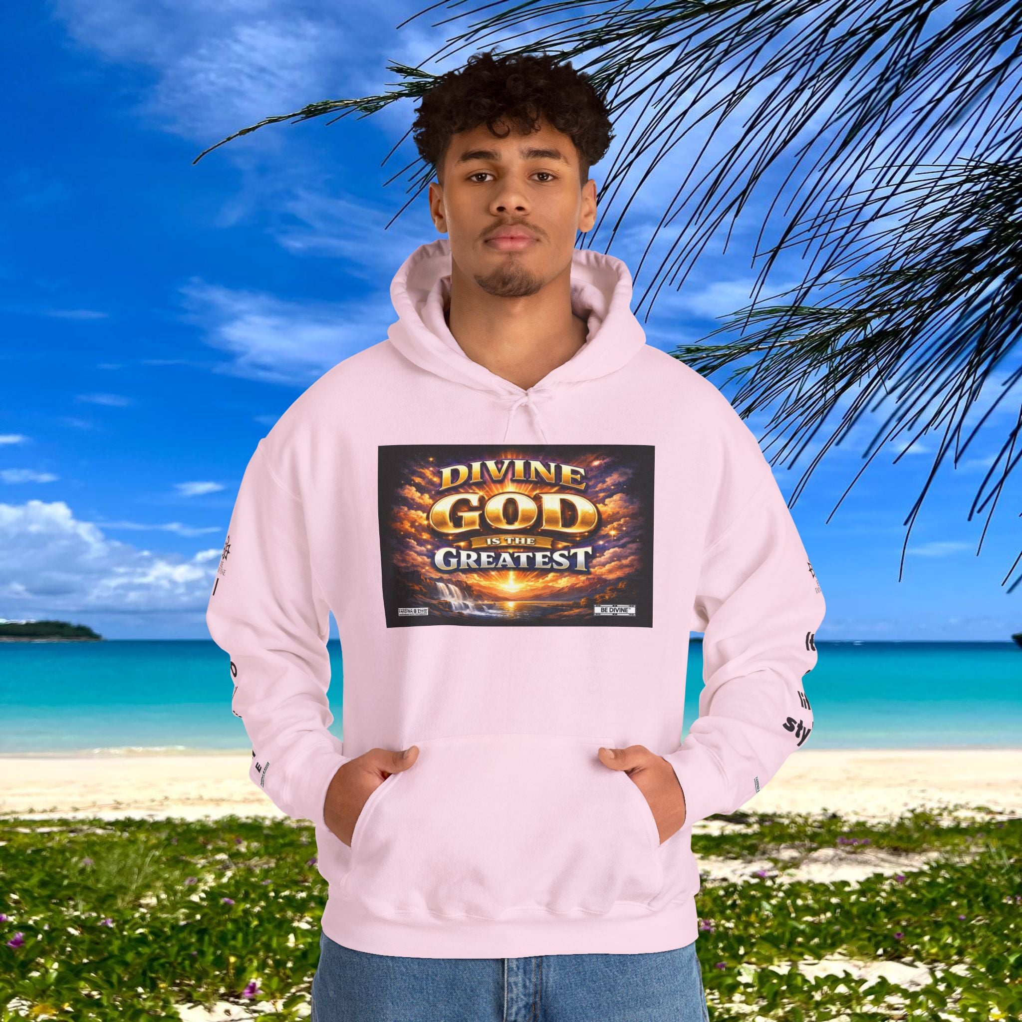 BE DIVINE™ Unisex Heavy Blend Hoodie – Divine God Is the Greatest Faith Statement Sweatshirt