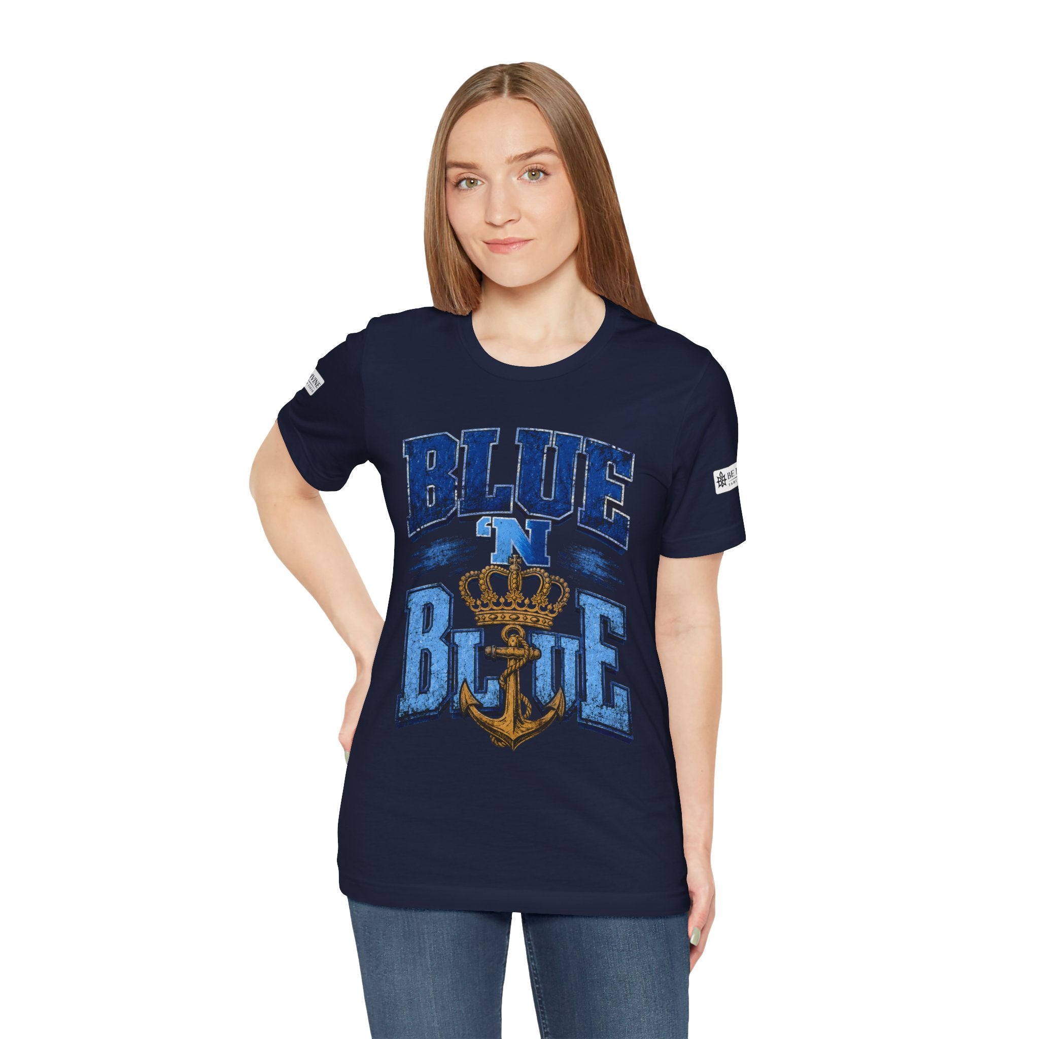 BE DIVINE™ BLUE 'N BLUE T-Shirt – Crown 'N Anchor Edition