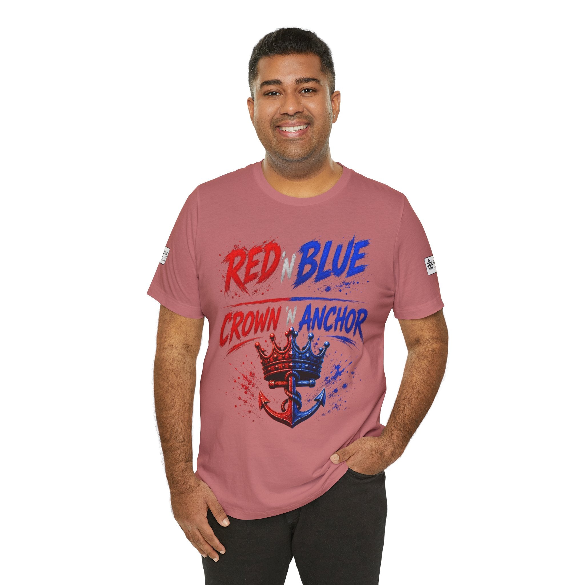 BE DIVINE™ Red ’N Blue Crown ’N Anchor Tee
