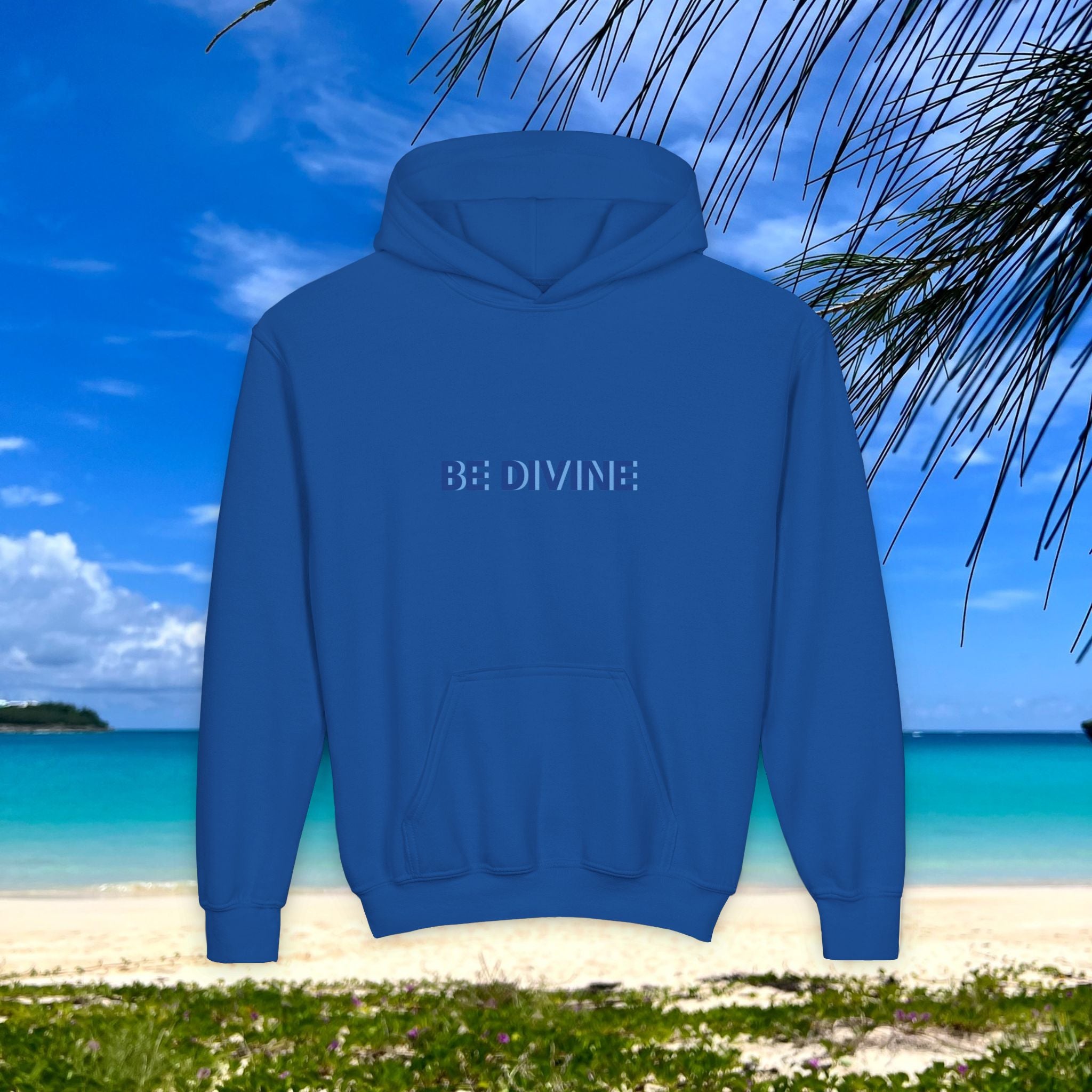 BE DIVINE™ Youth Hoodie – Gender Neutral, Soft Cotton, Inspirational Print (Youth S–XL)