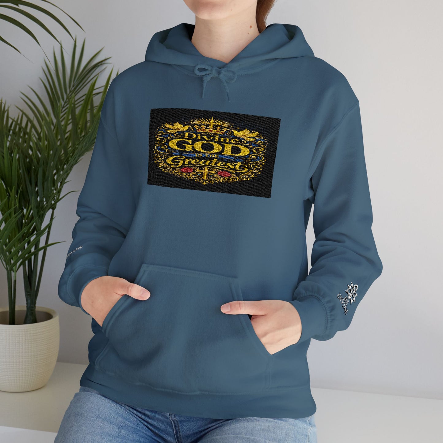 BE DIVINE™ “Divine God Is the Greatest” Embroidered Unisex Hoodie