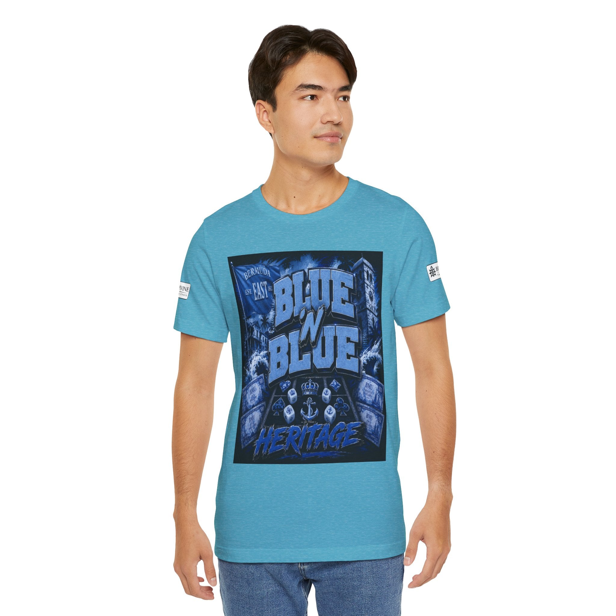 BE DIVINE™ Blue 'N Blue Heritage – I'm Here For Crown & Anchor Tee
