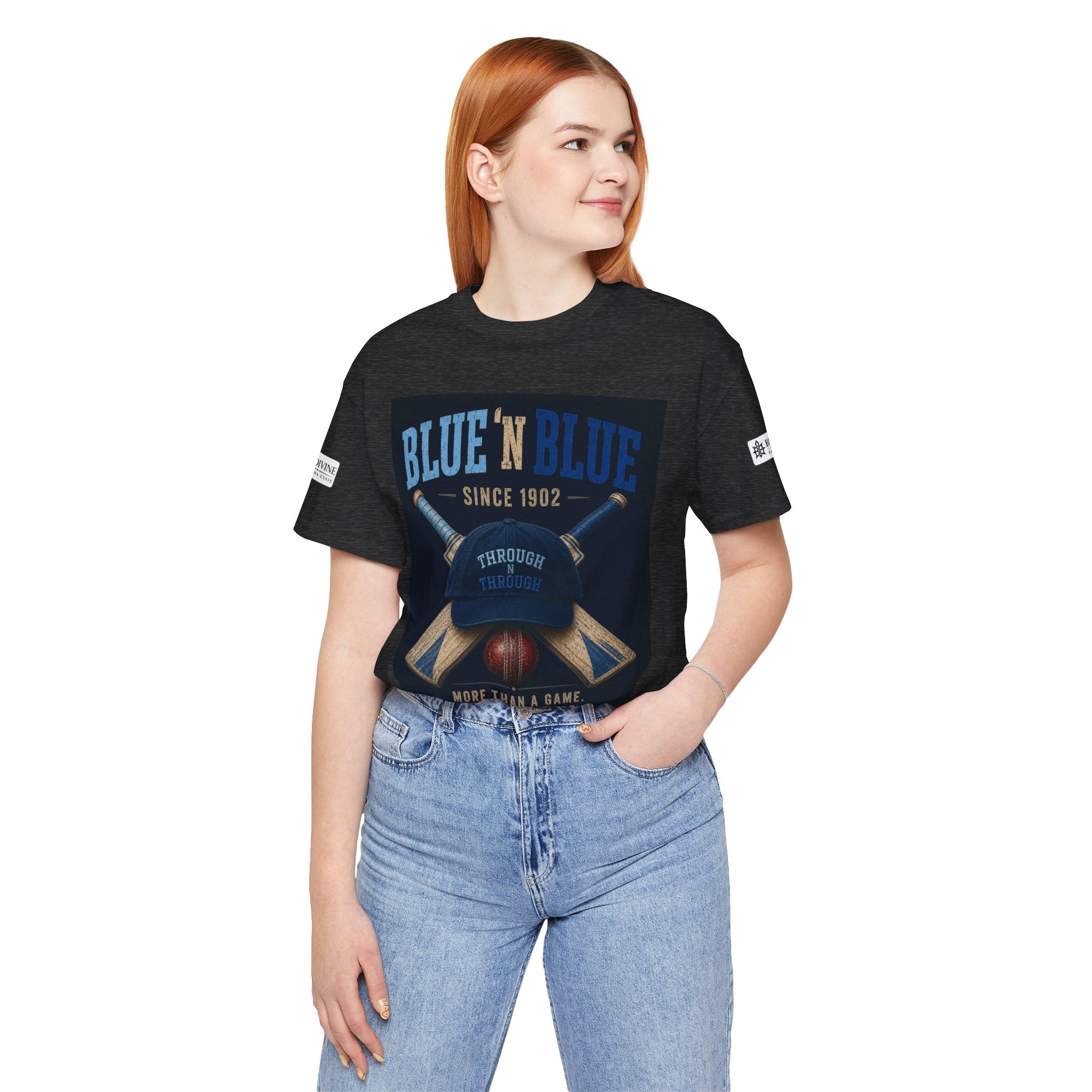 BE DIVINE™ Blue 'N Blue Since 1902 – Through 'N Through Heritage Tee