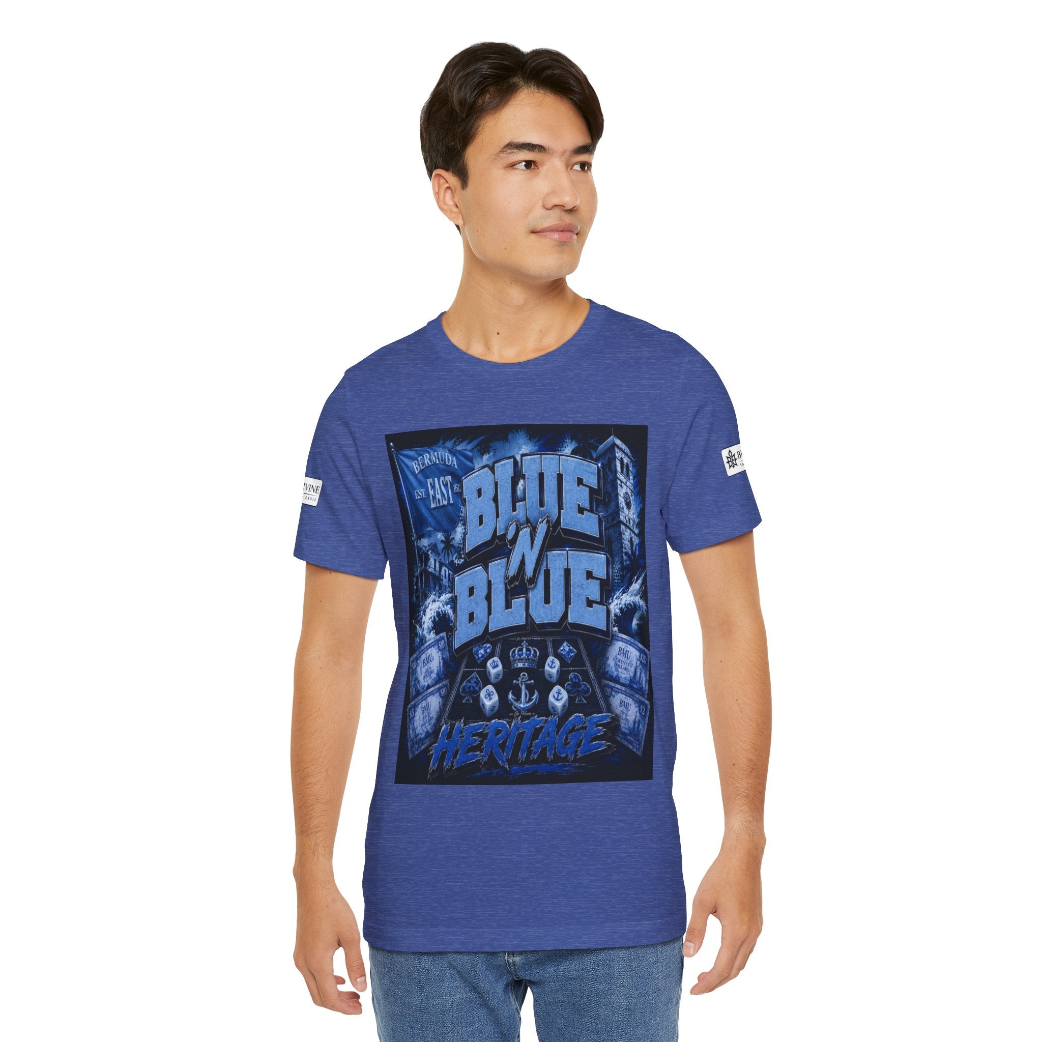BE DIVINE™ Blue 'N Blue Heritage – I'm Here For Crown & Anchor Tee