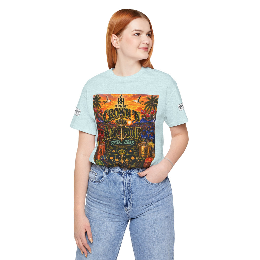 BE DIVINE™ Cup Match Social Vibes Tee – Crown 'N Anchor Edition
