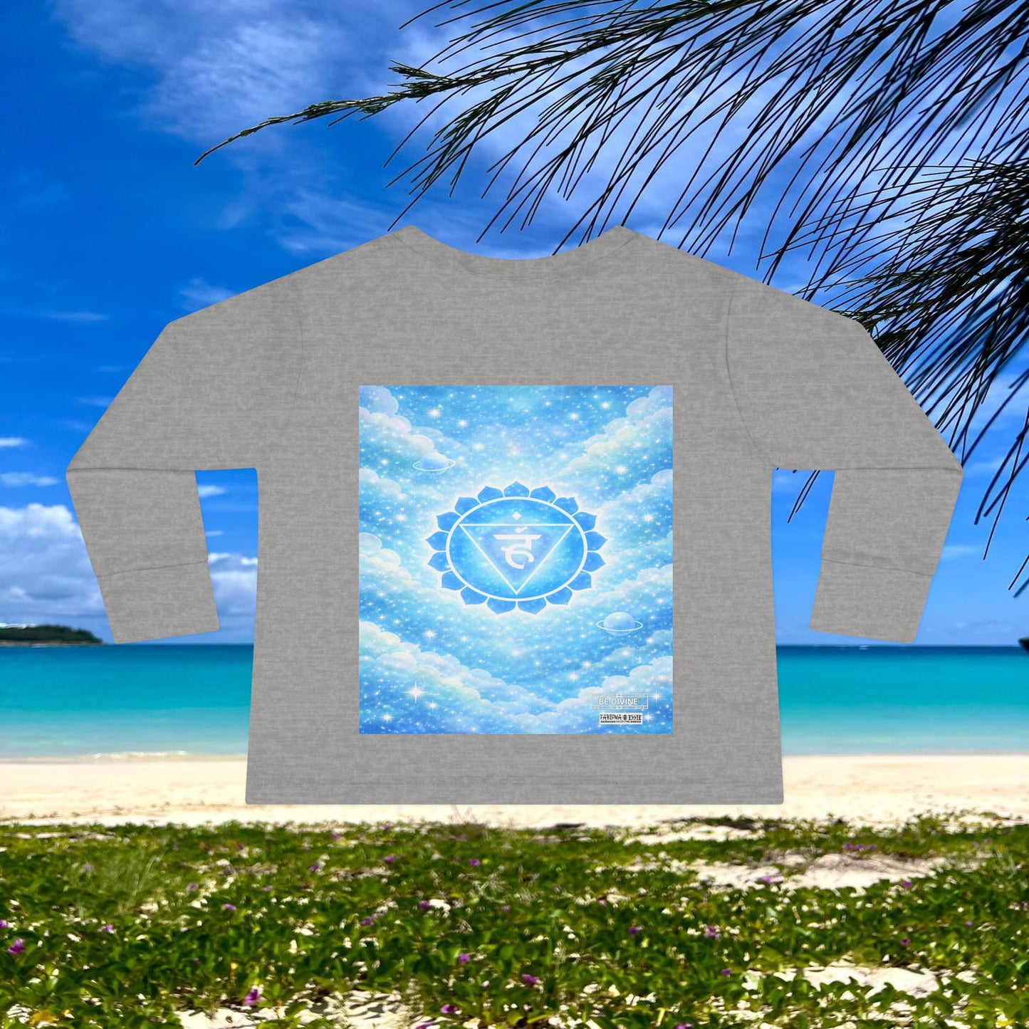 BE DIVINE™ Throat Chakra Toddler Long Sleeve Tee | Communication & Self-Expression Shirt