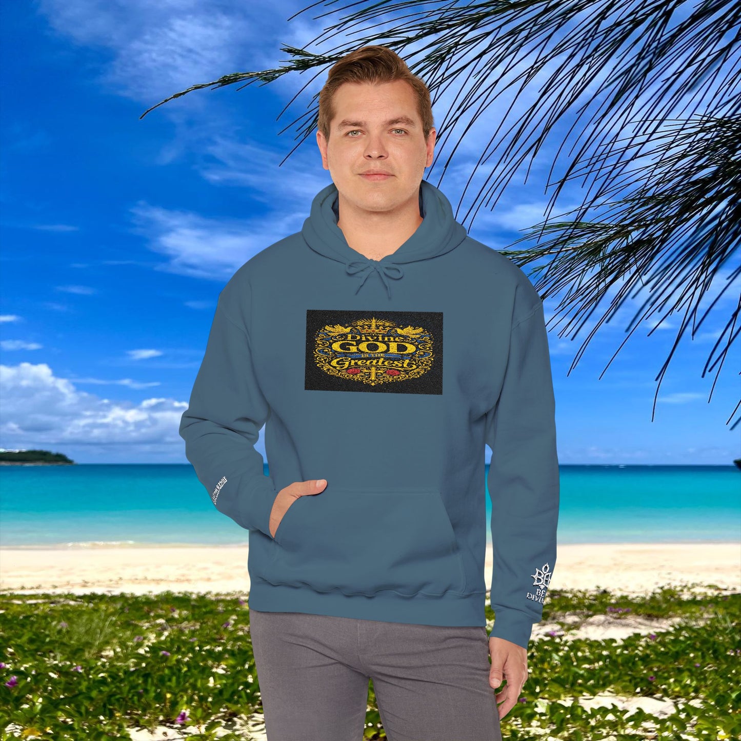 BE DIVINE™ “Divine God Is the Greatest” Embroidered Unisex Hoodie
