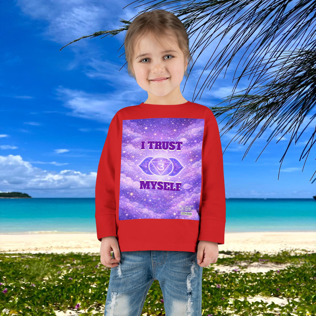 BE DIVINE™ Third Eye Chakra Toddler Long Sleeve Tee | Intuition & Inner Wisdom Shirt