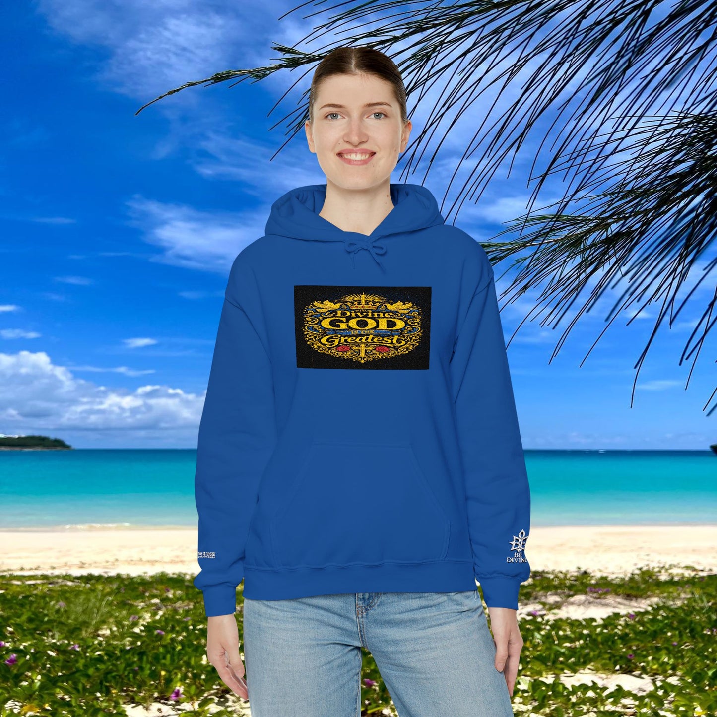 BE DIVINE™ “Divine God Is the Greatest” Embroidered Unisex Hoodie