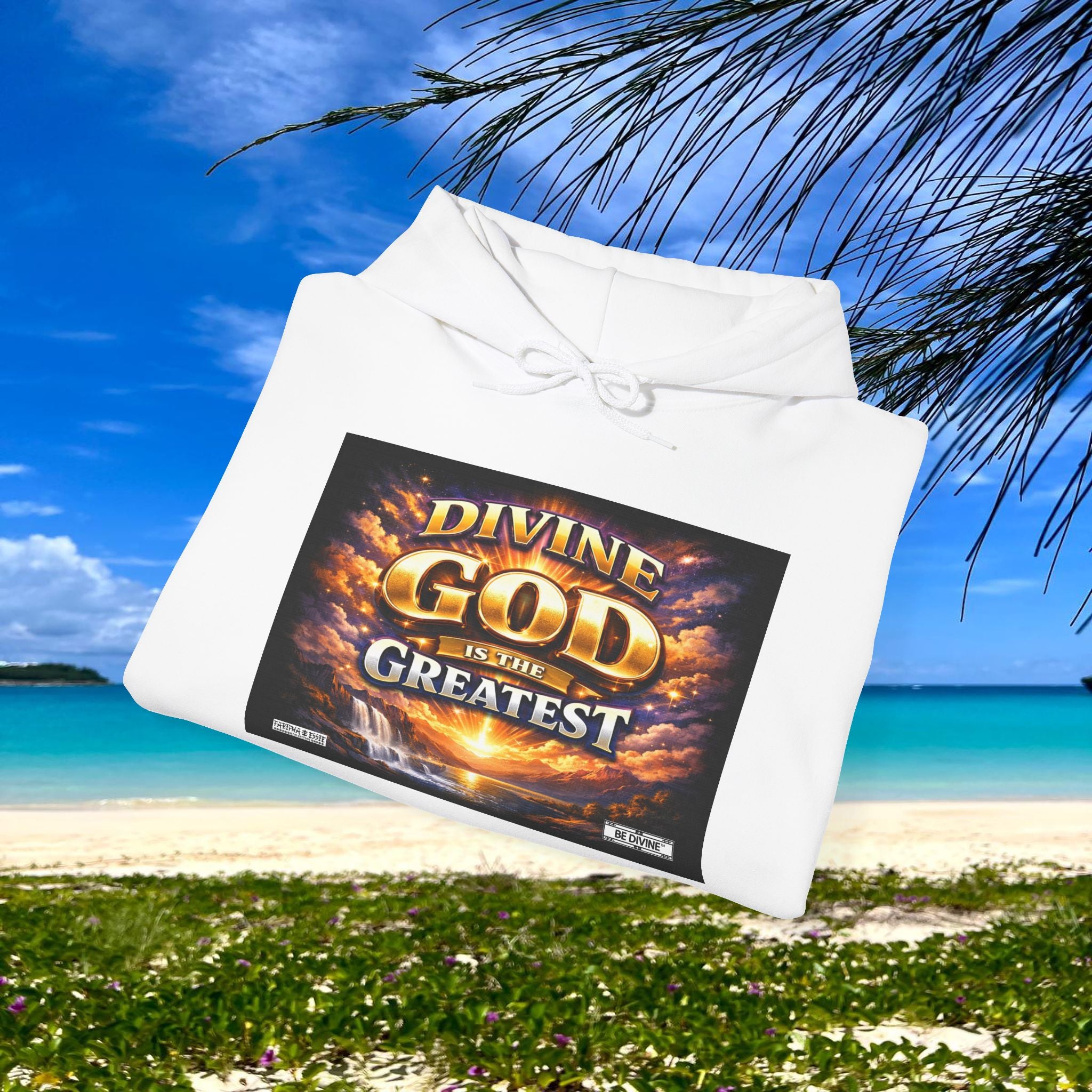 BE DIVINE™ Unisex Heavy Blend Hoodie – Divine God Is the Greatest Faith Statement Sweatshirt