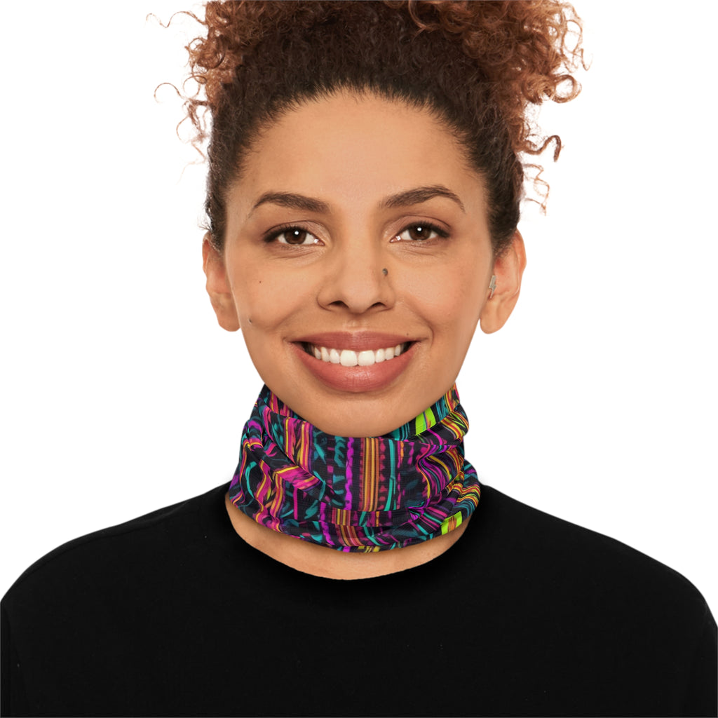 BE DIVINE™ Abstract Neon Winter Neck Gaiter with Drawstring - by Tabitha Essie