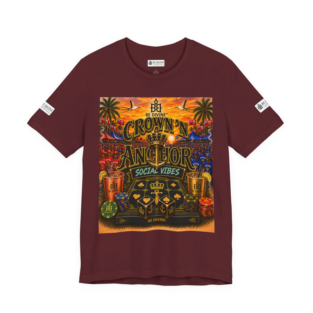 BE DIVINE™ Cup Match Social Vibes Tee – Crown 'N Anchor Edition