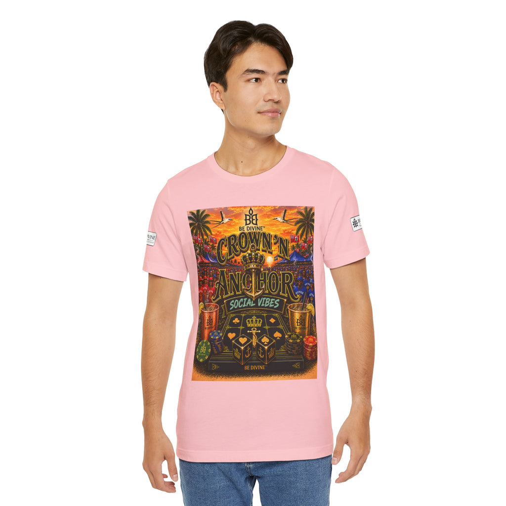 BE DIVINE™ Cup Match Social Vibes Tee – Crown 'N Anchor Edition