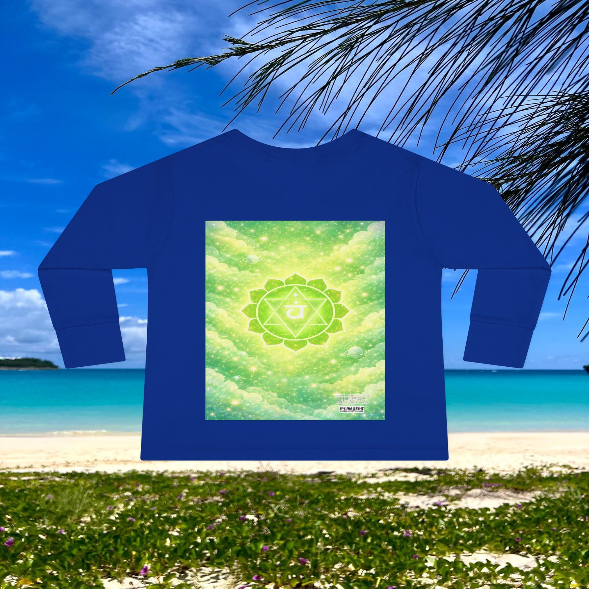 BE DIVINE™ Heart Chakra Toddler Long Sleeve Tee | Love & Compassion Affirmation Shirt