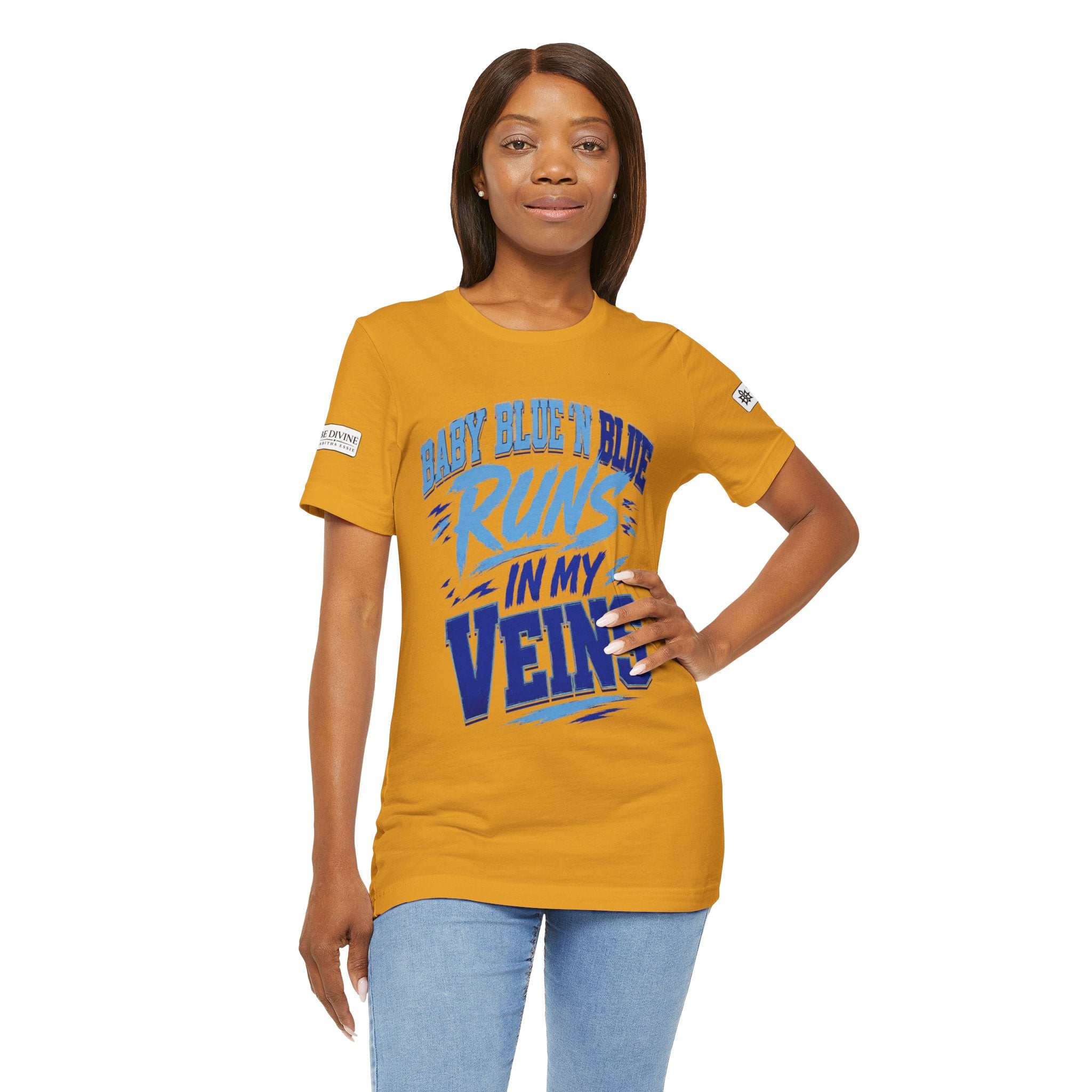 BE DIVINE™ Baby Blue 'N Blue Runs In My Veins Through 'N Through Tee