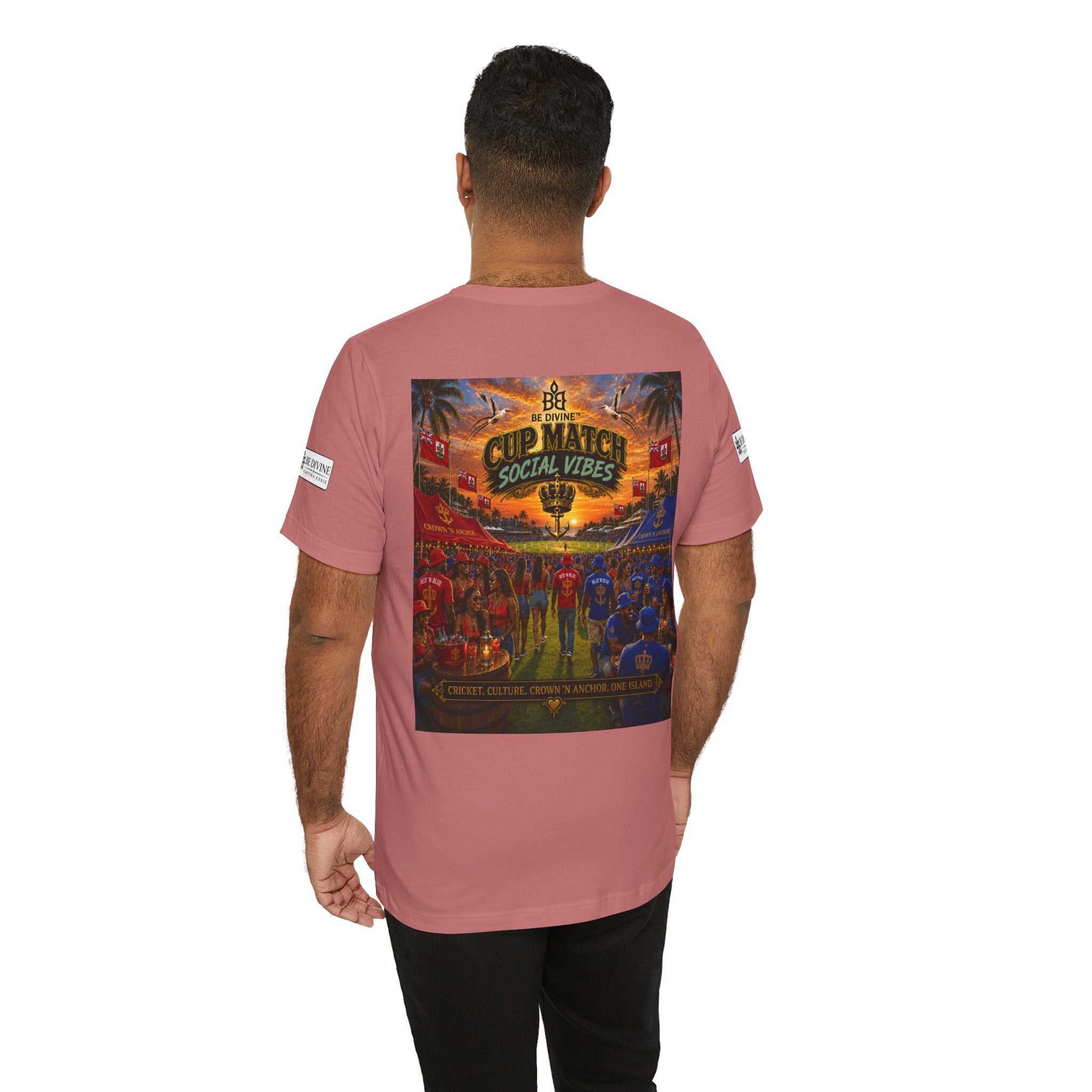 BE DIVINE™ Cup Match Social Vibes Tee – Crown 'N Anchor Edition