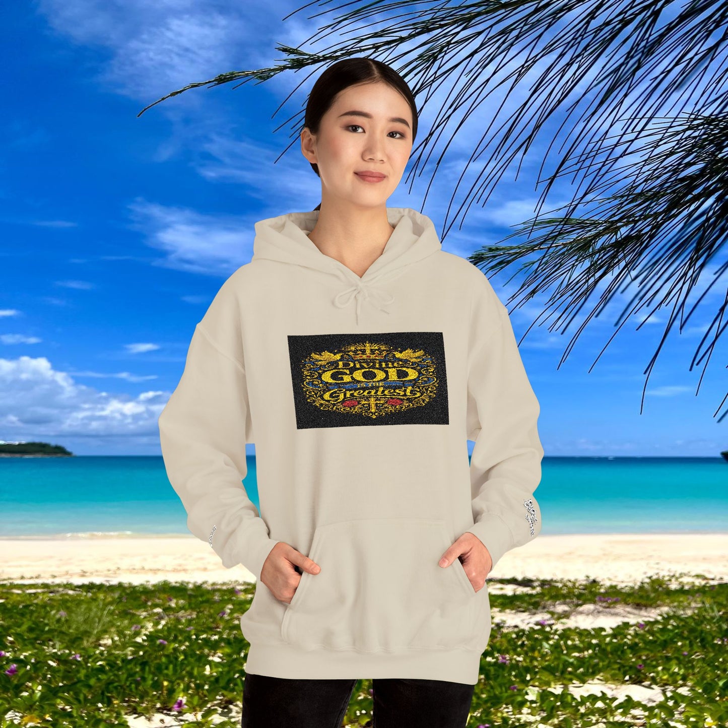 BE DIVINE™ “Divine God Is the Greatest” Embroidered Unisex Hoodie