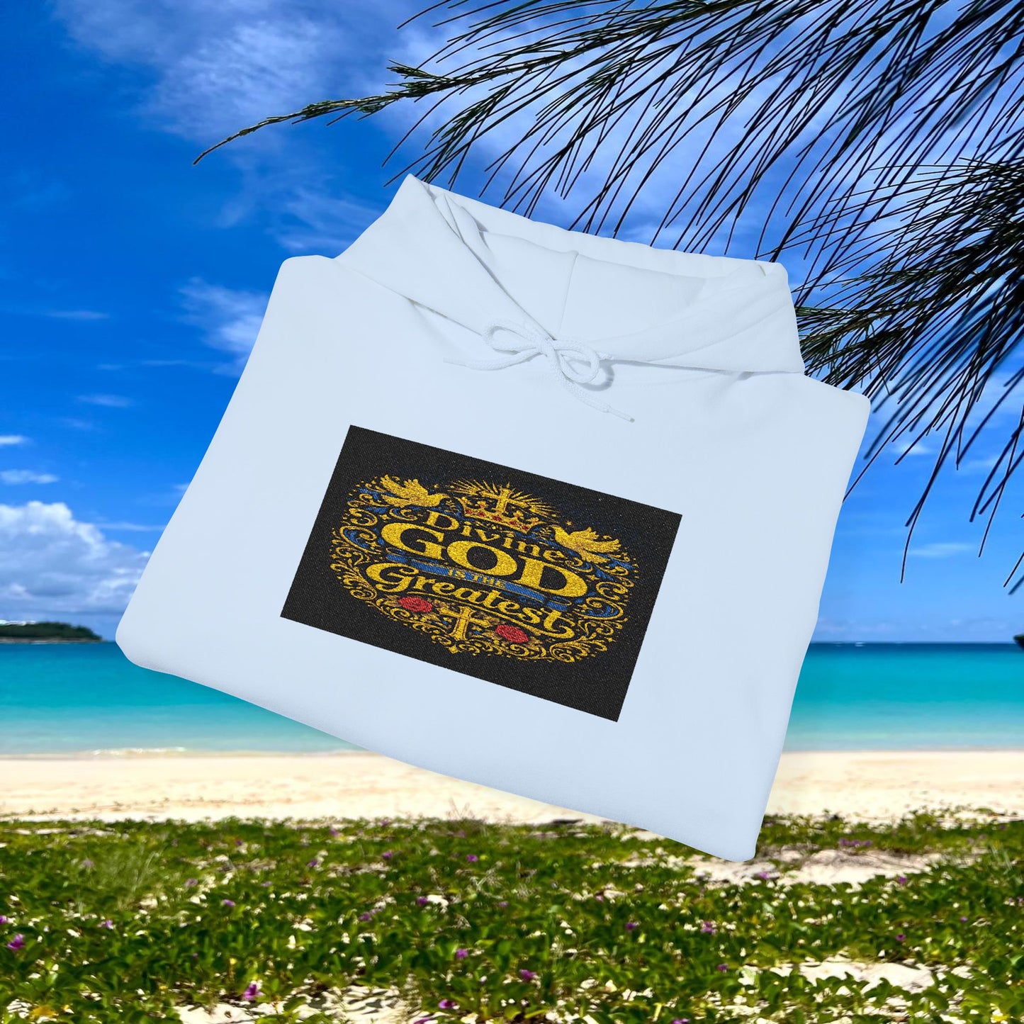 BE DIVINE™ “Divine God Is the Greatest” Embroidered Unisex Hoodie