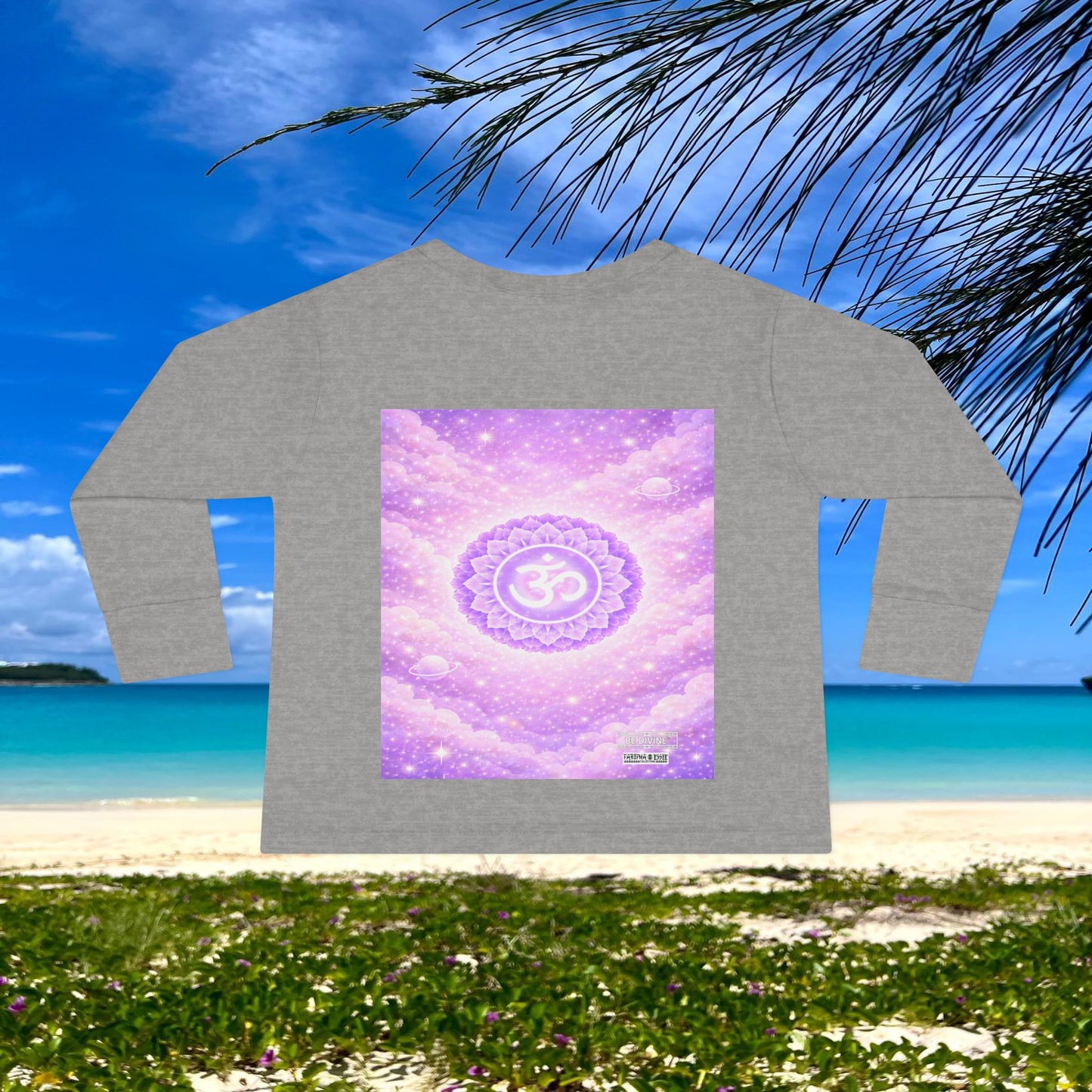 BE DIVINE™ Crown Chakra Toddler Long Sleeve Tee | Worthiness & Inner Peace Shirt