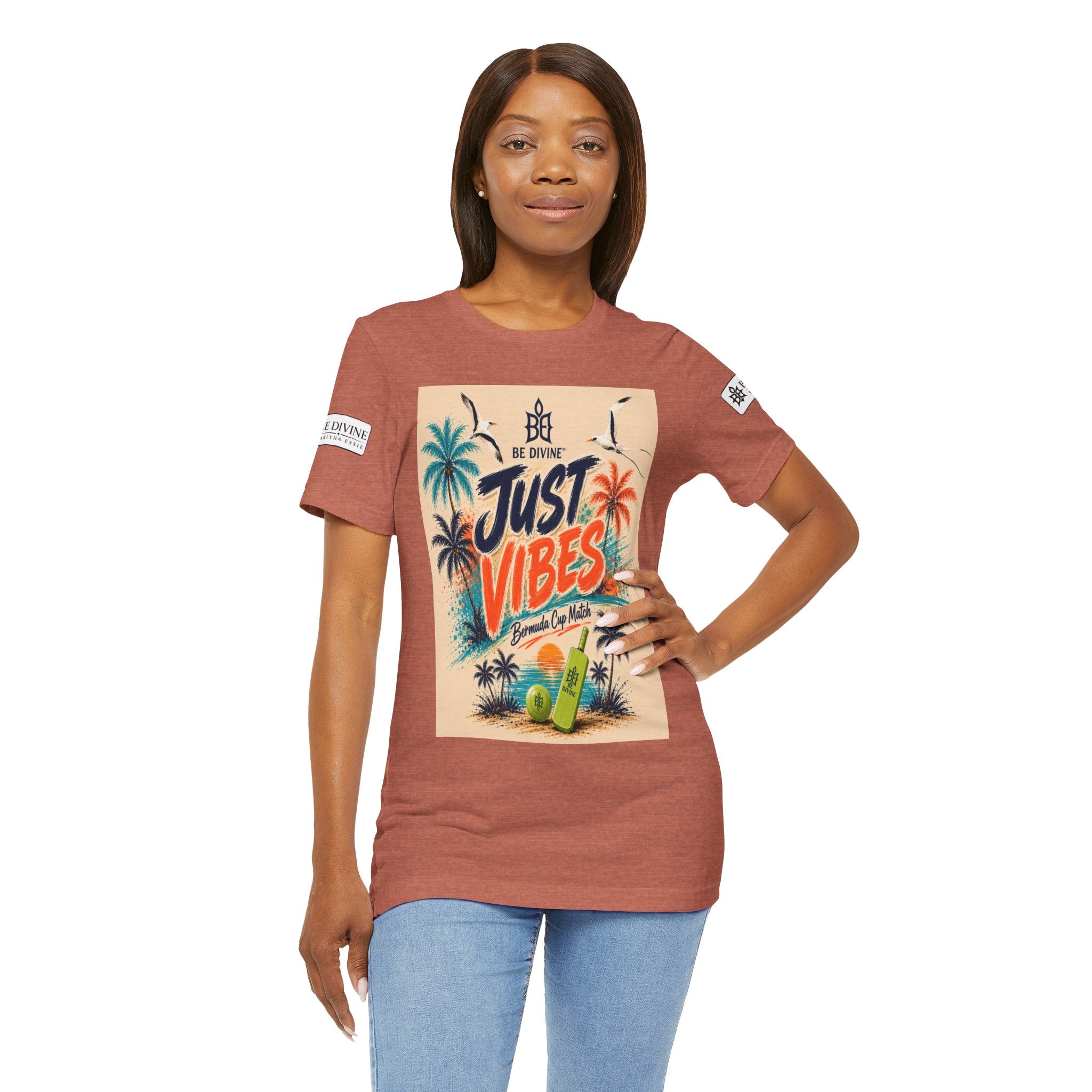 BE DIVINE™ Just Vibes Tee – Bermuda Cup Match Edition