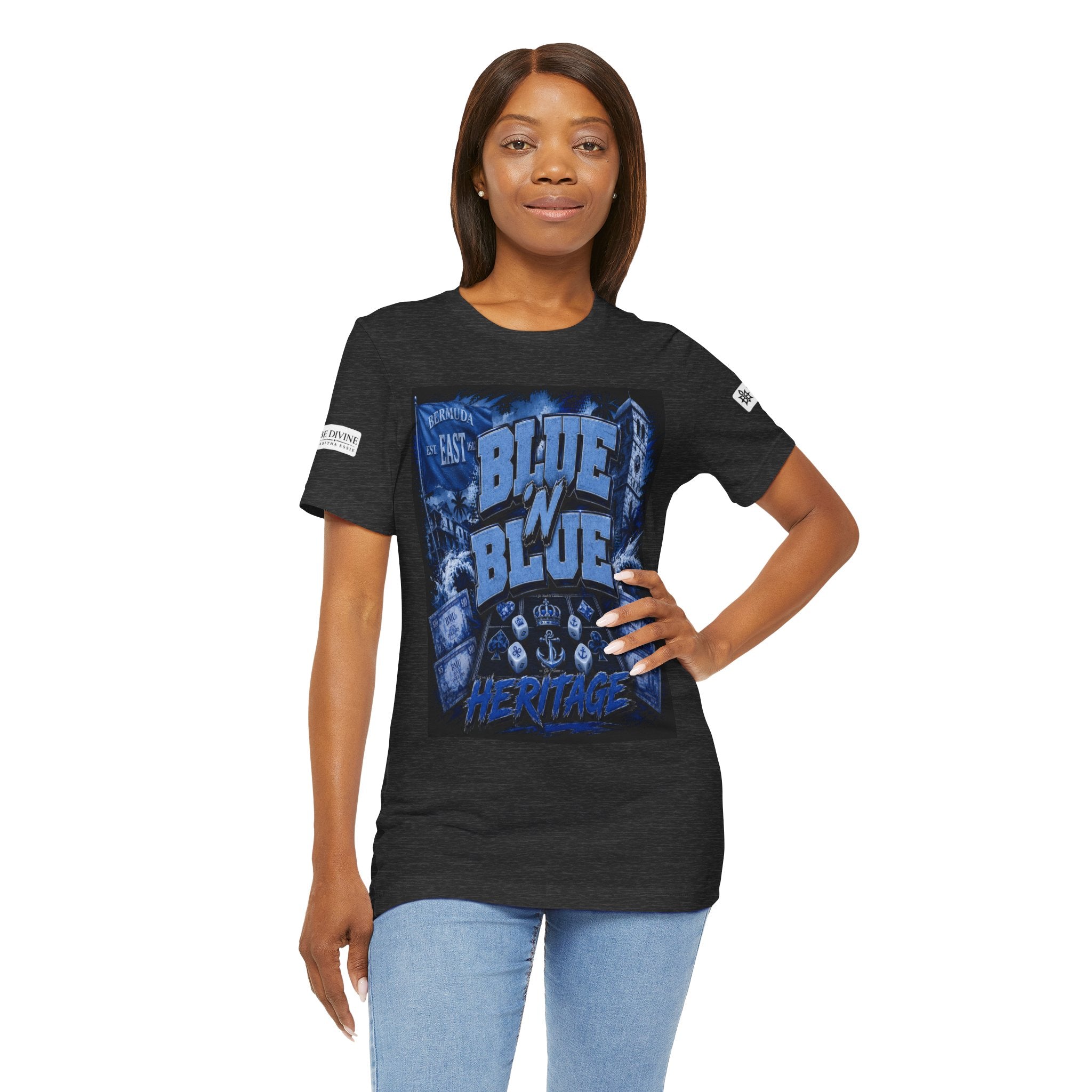 BE DIVINE™ Blue 'N Blue Heritage – I'm Here For Crown & Anchor Tee