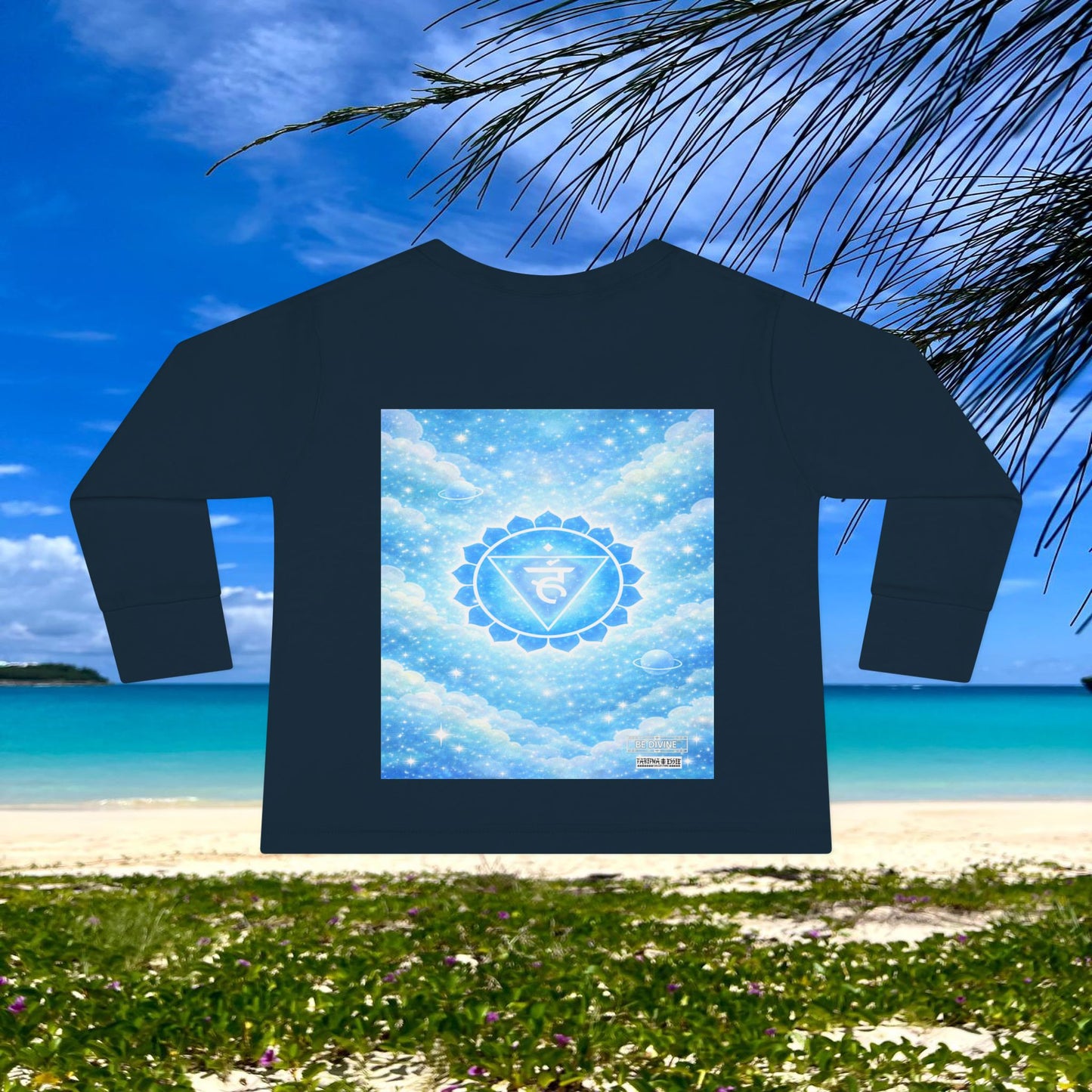 BE DIVINE™ Throat Chakra Toddler Long Sleeve Tee | Communication & Self-Expression Shirt