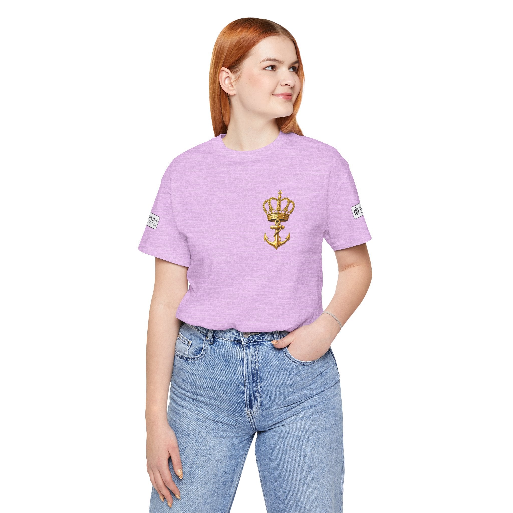 BE DIVINE™ Premium Minimal Crown 'N Anchor Tee – Black & Gold Edition